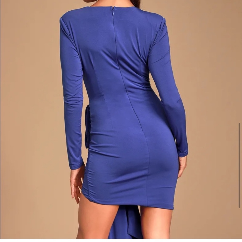 Lulus new with tags blue drape dress - Picture 6 of 9